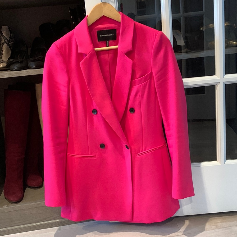COPY - BCBGMAXAZRIA XS Hot Pink Double Breasted Blazer